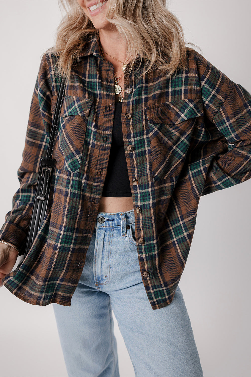 Plaid Button-up Shirt