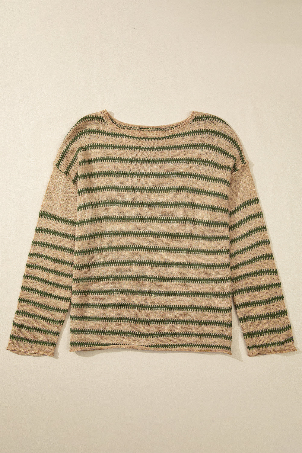 Stripe Drop Shoulder Casual Sweater