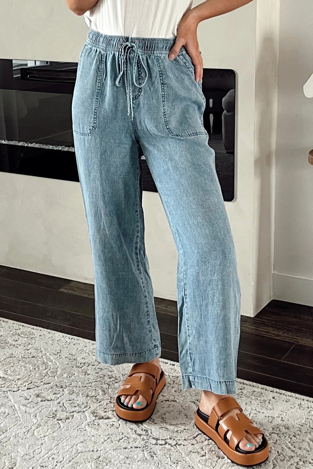 Mineral Wash Denim Pants