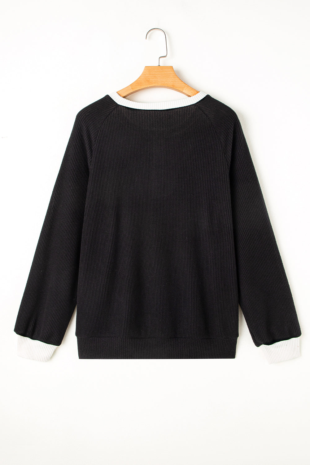 Ribbed Loose Fit Long Sleeve Top