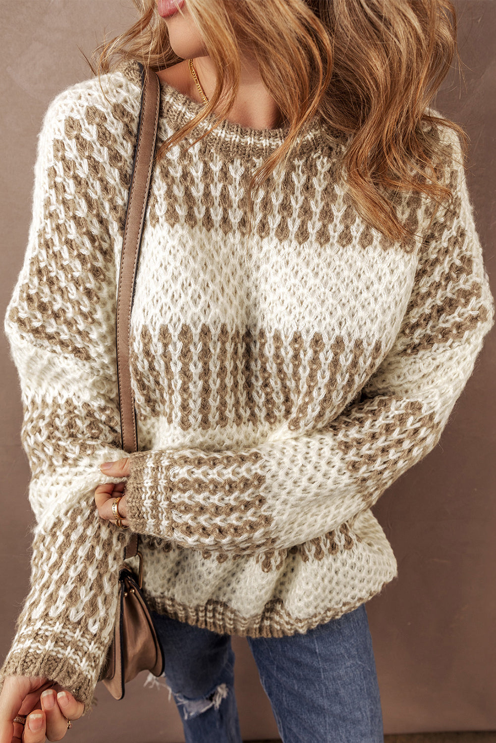 Pretty Brown Stripe Sweater