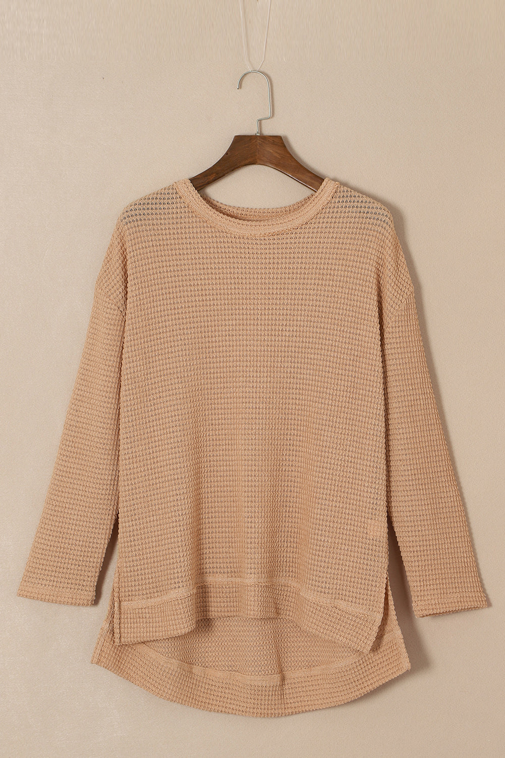 Waffle Knit Oversized Top