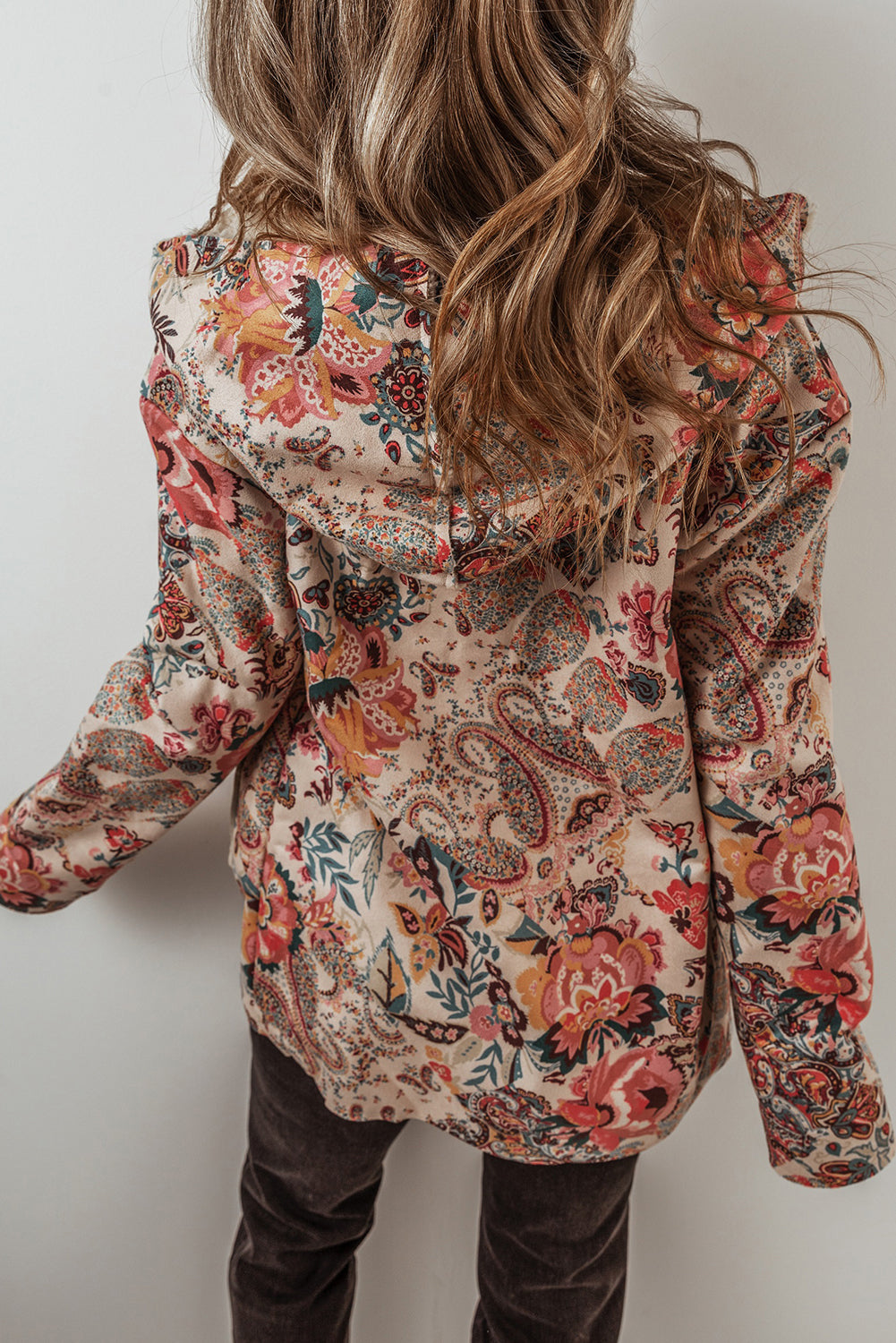 Vintage Paisley Floral Sherpa Jacket