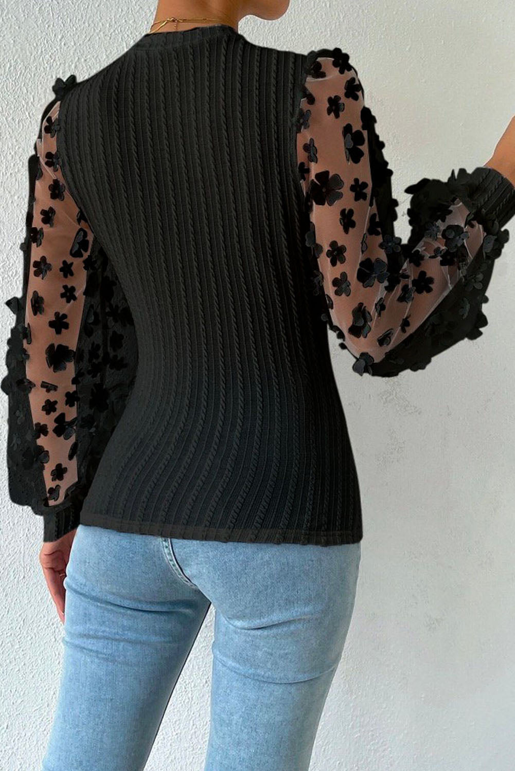 Floral Applique Blouse