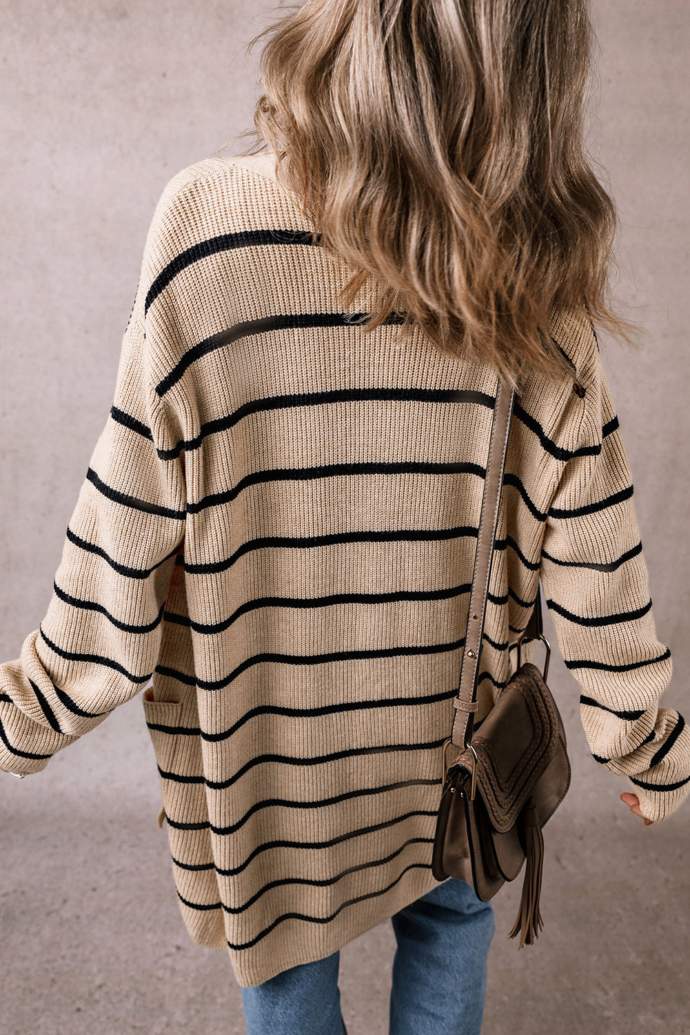 Stripe Cardigan with Pockets