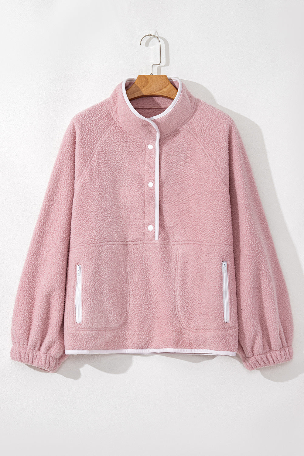 Half Button Plush Sweatshirt