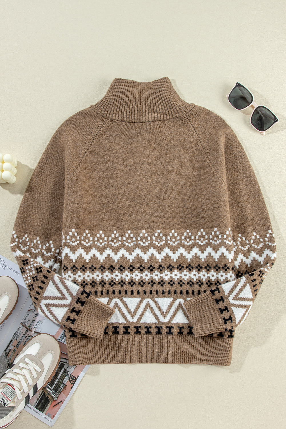 Western Zip-up Sweater