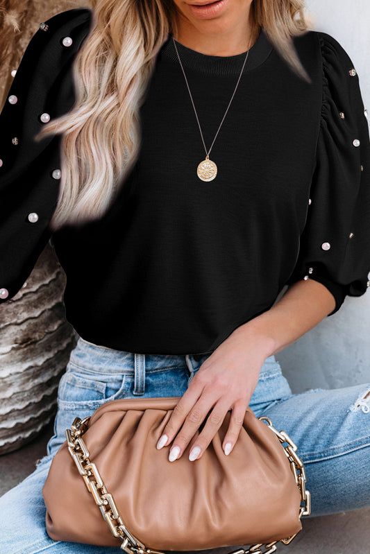 Pearl Puff Sleeve Top