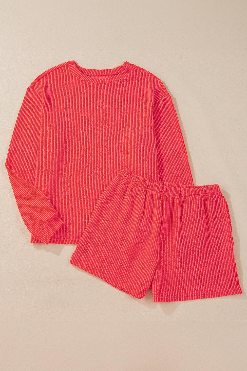 Casual Corded Knit Set