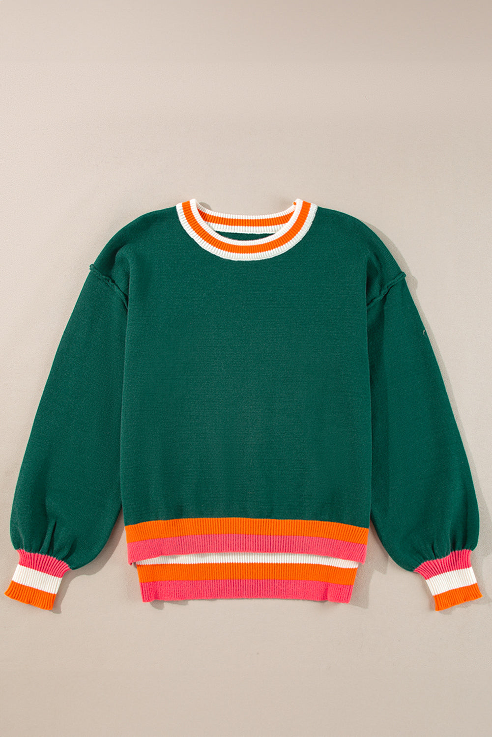 Color Block Striped Sweater