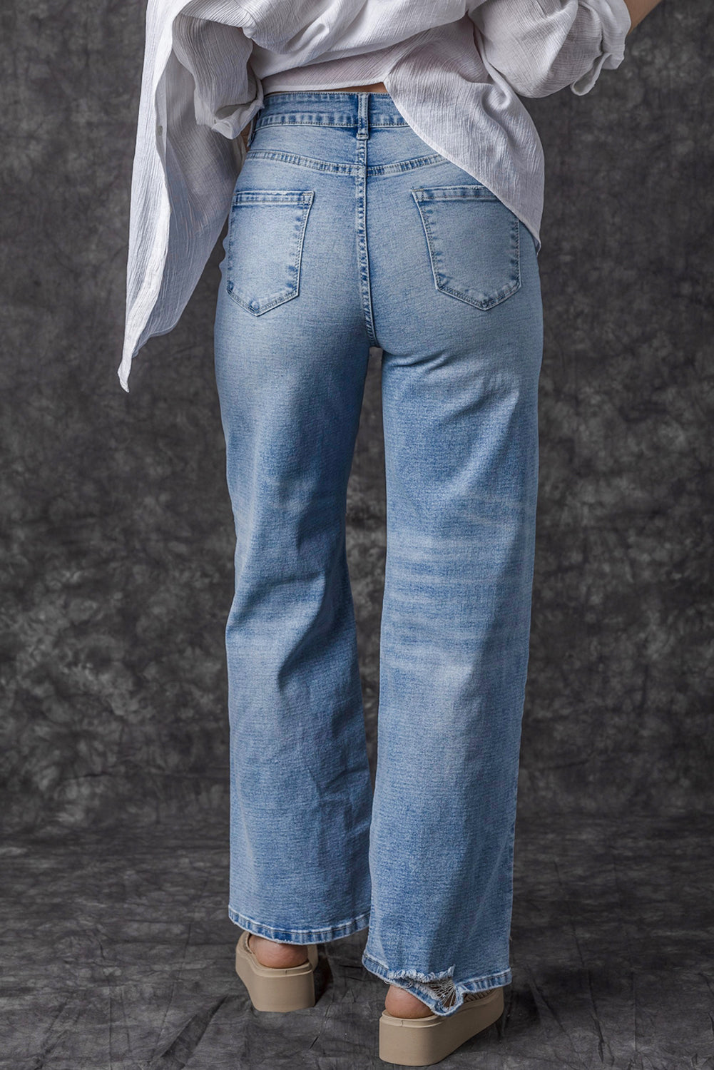 High Rise Distressed Jeans