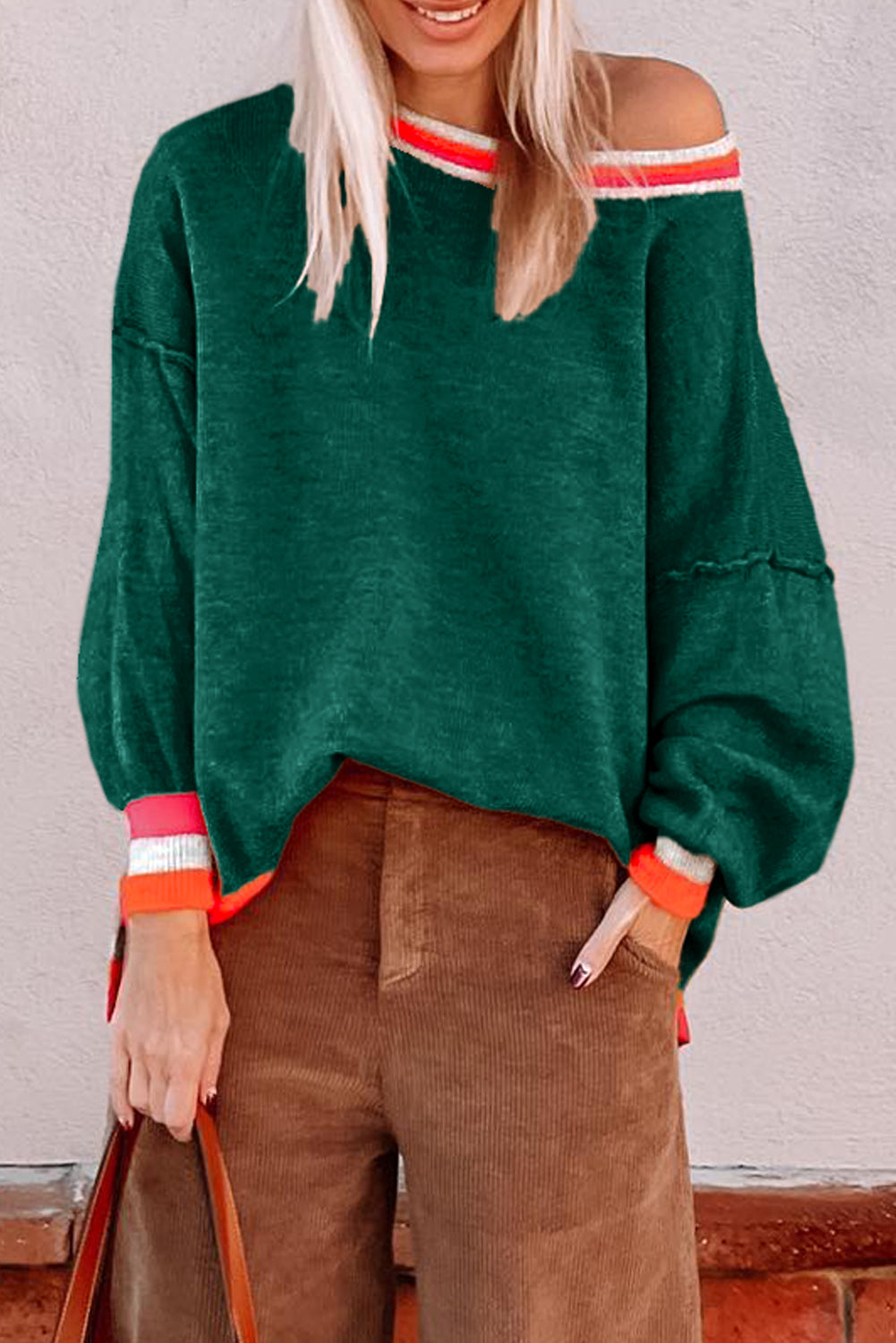 Color Block Striped Sweater