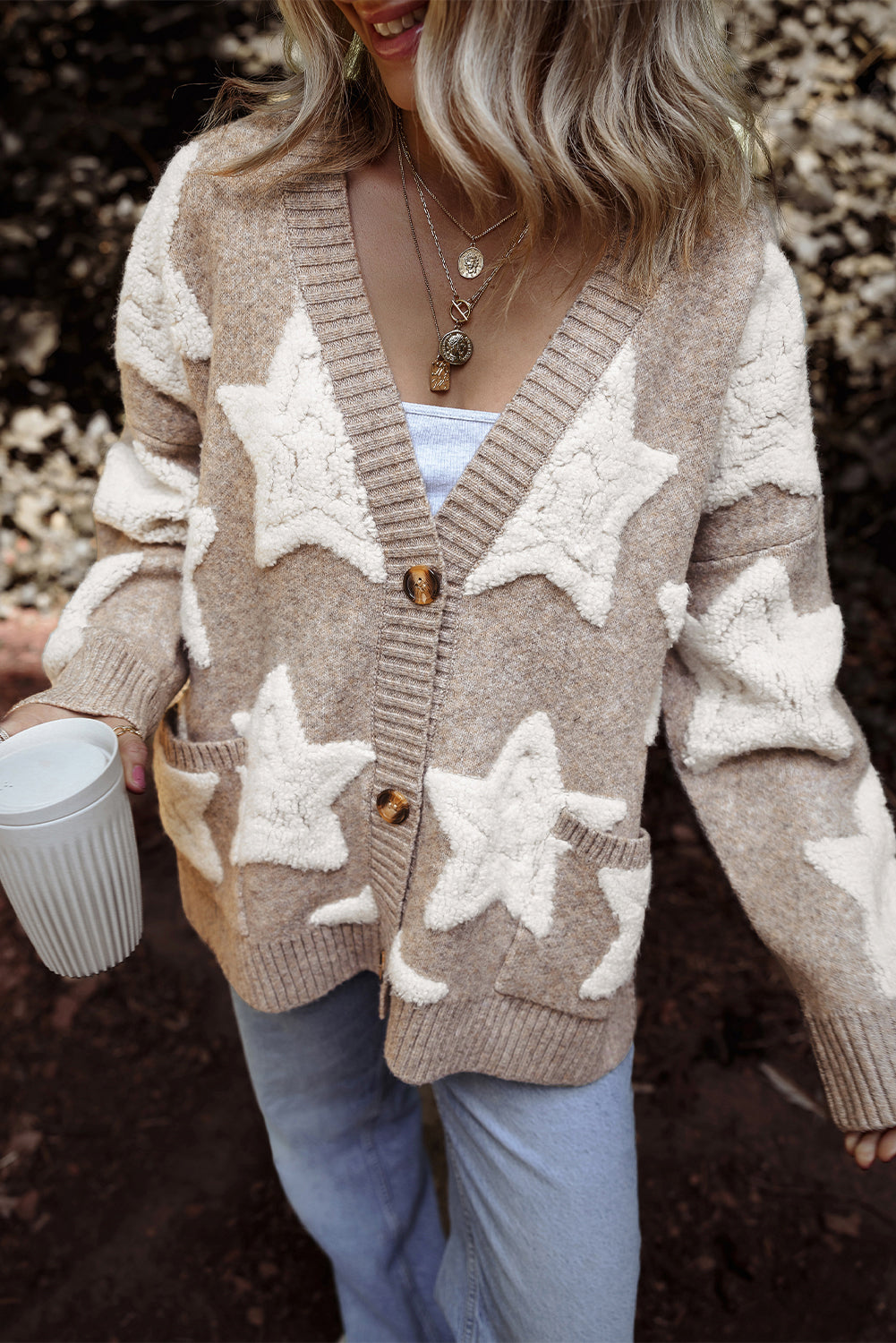 Sherpa Star Textured Cardigan