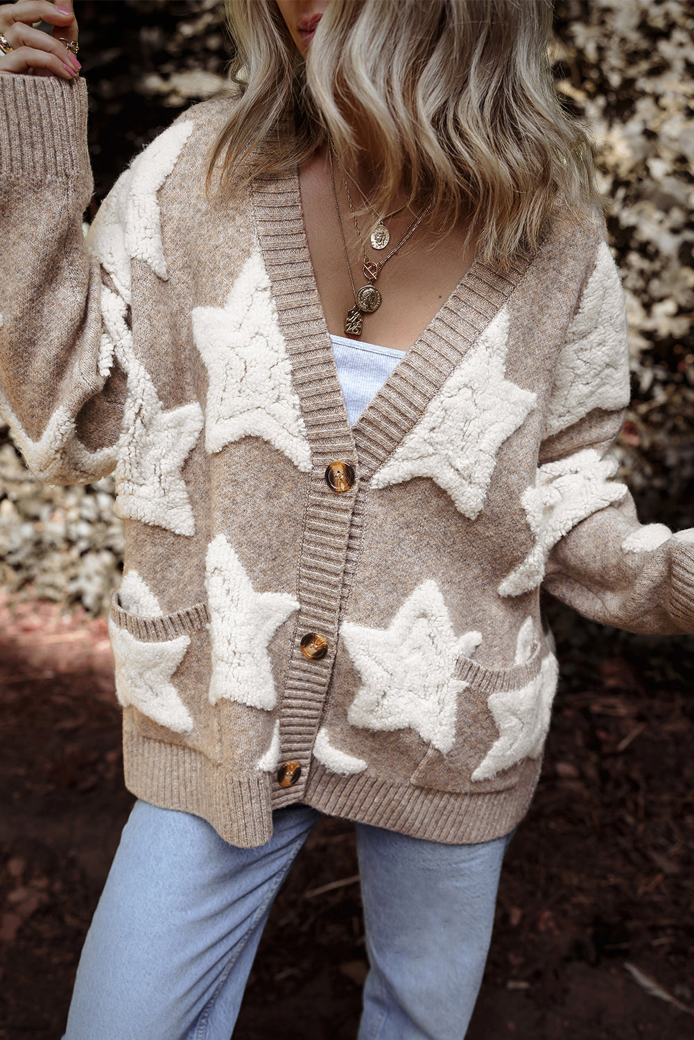 Sherpa Star Textured Cardigan