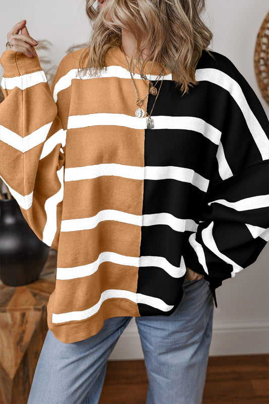 Color Block Oversized Sweater