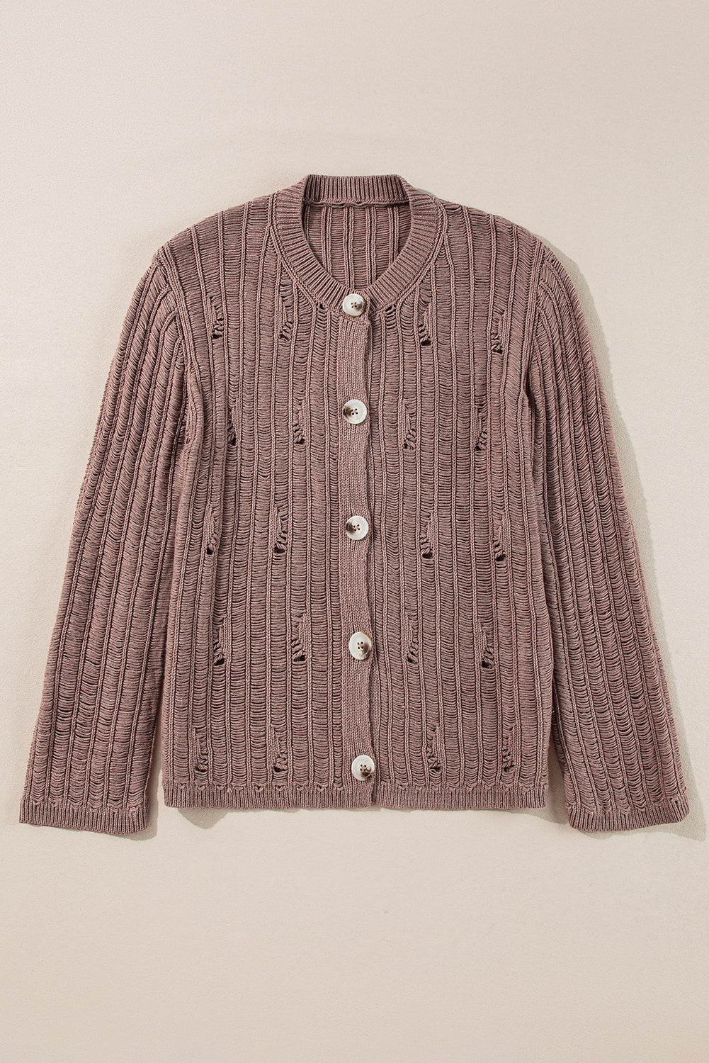 Textured Knit Button Cardigan