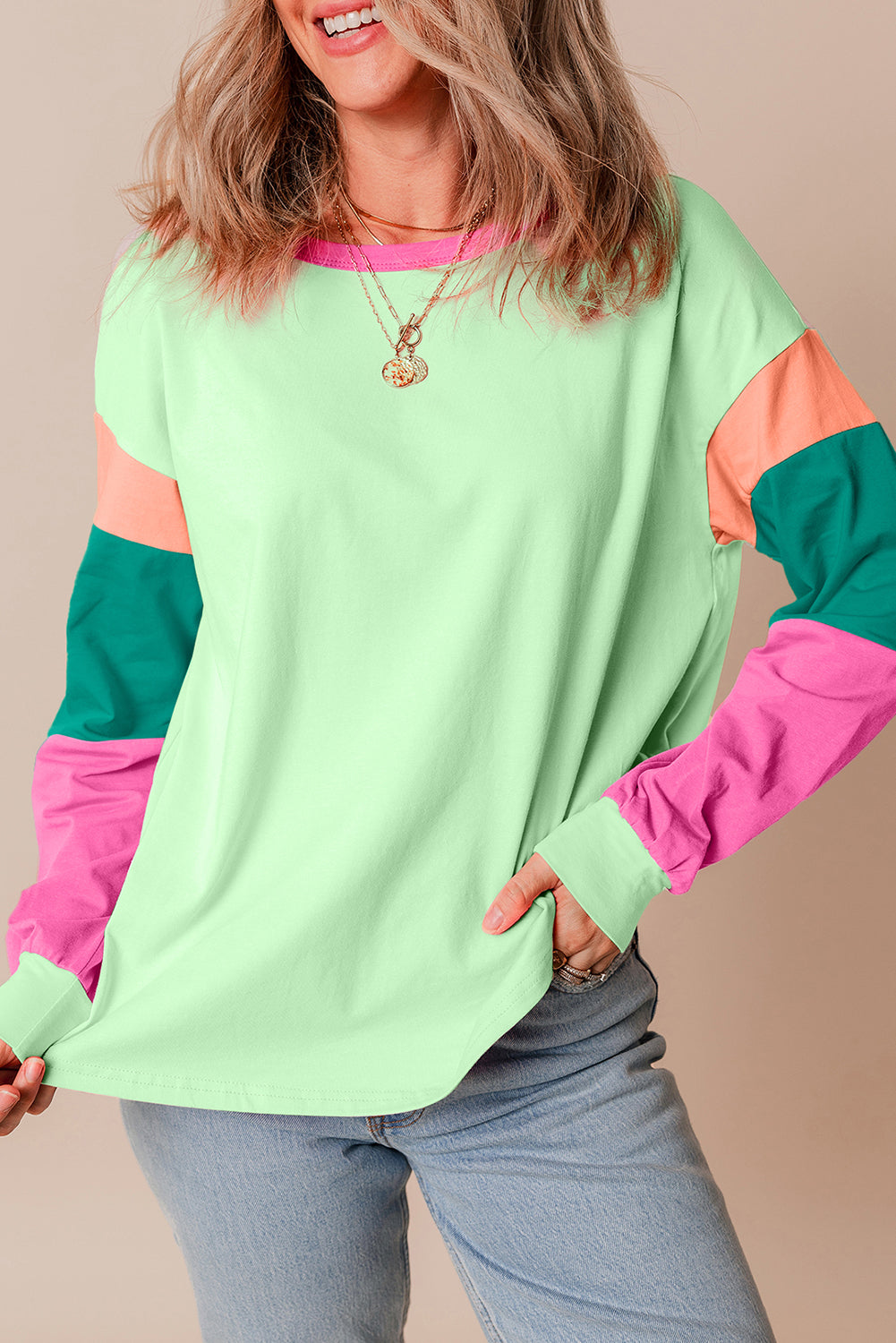 Color Block Patchwork Top