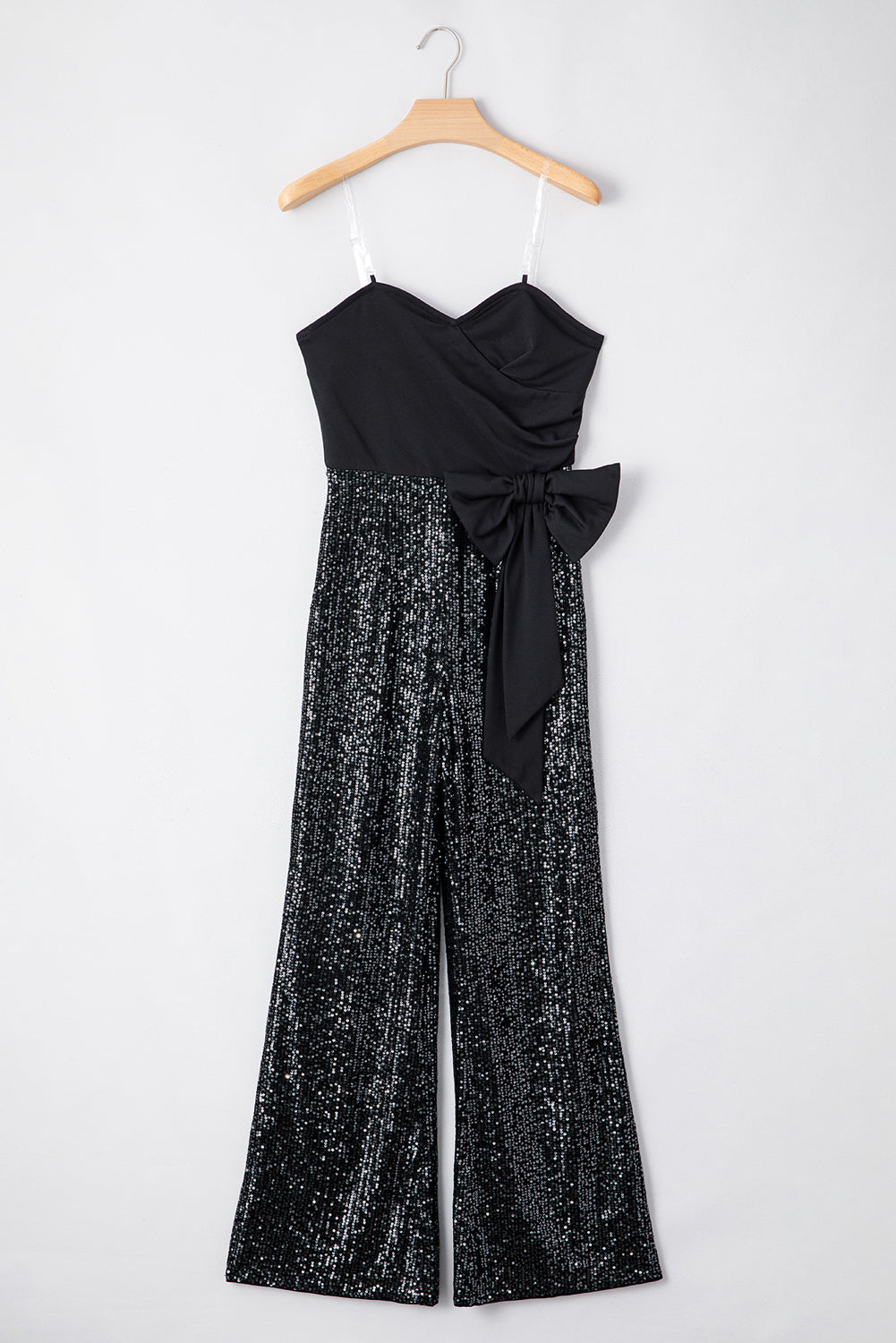 Sequined Waist Knot Jumpsuit