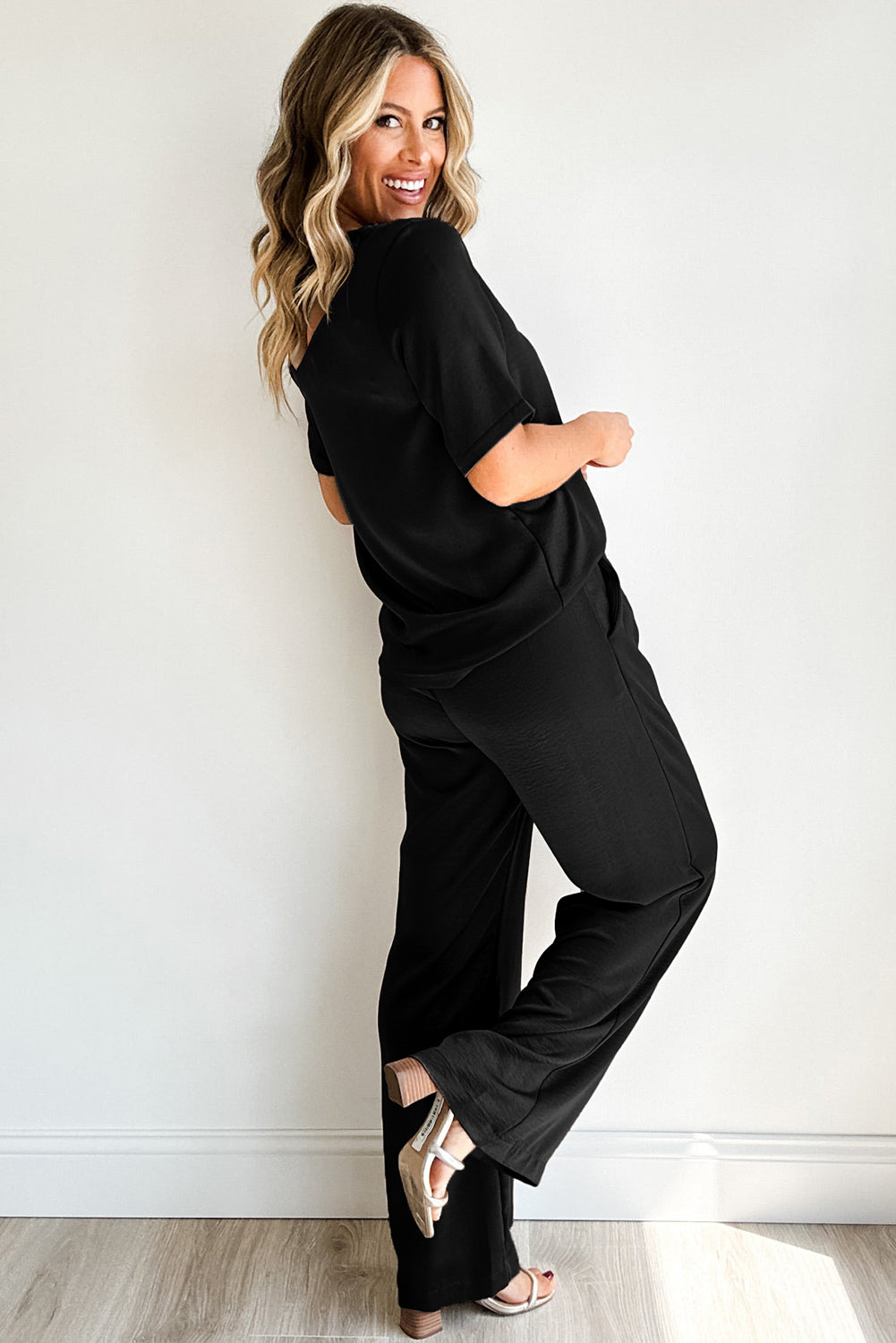 T-Shirt and Wide Leg Pants Set