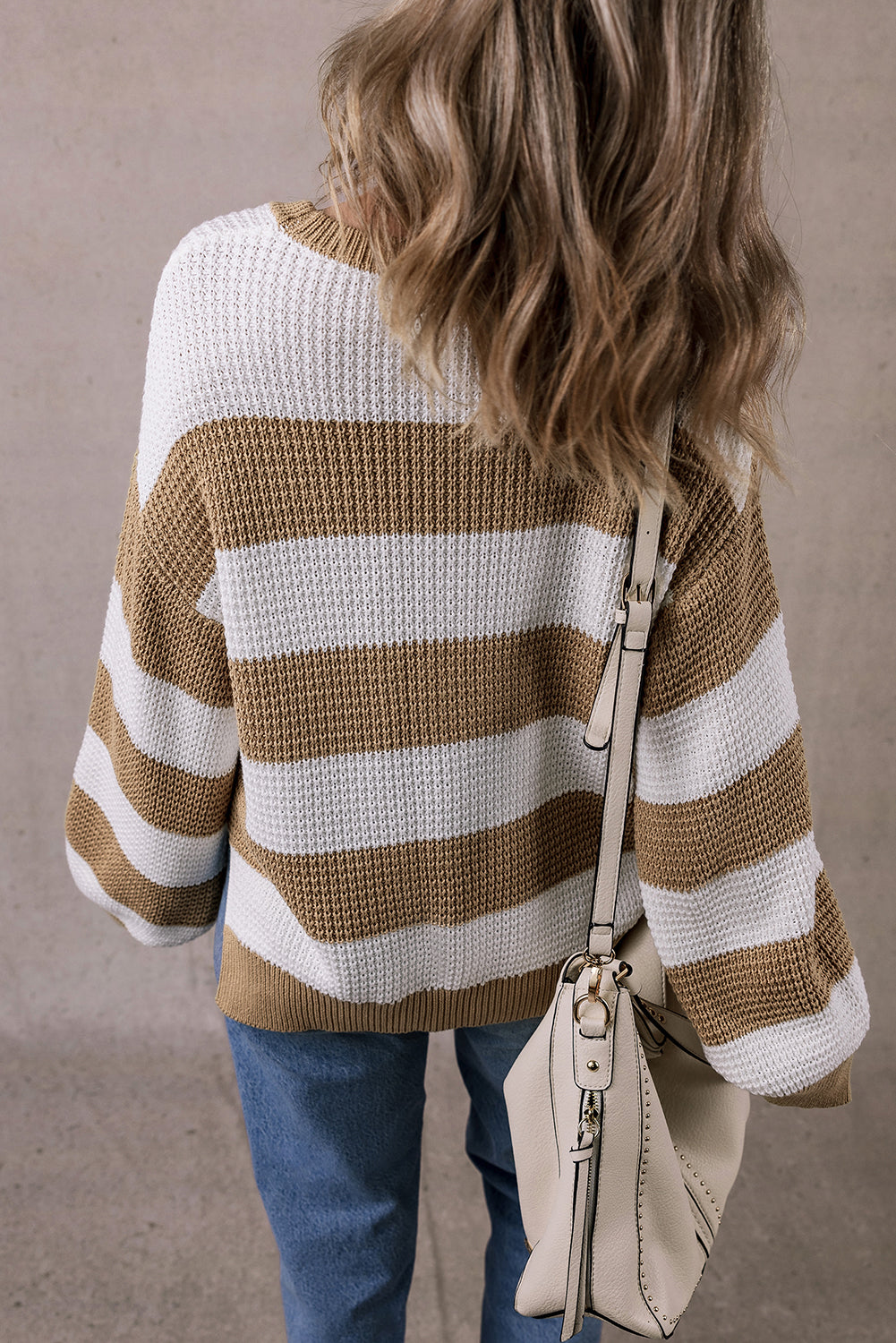 Striped Side Slit Sweater