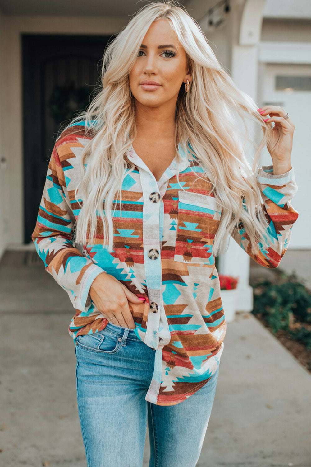 Aztec Button-Up Shirt