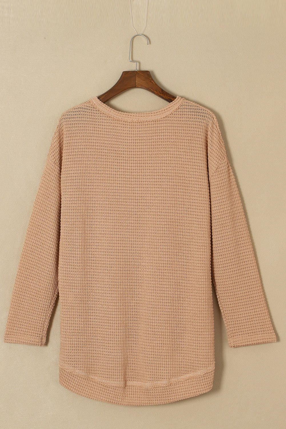 Waffle Knit Oversized Top