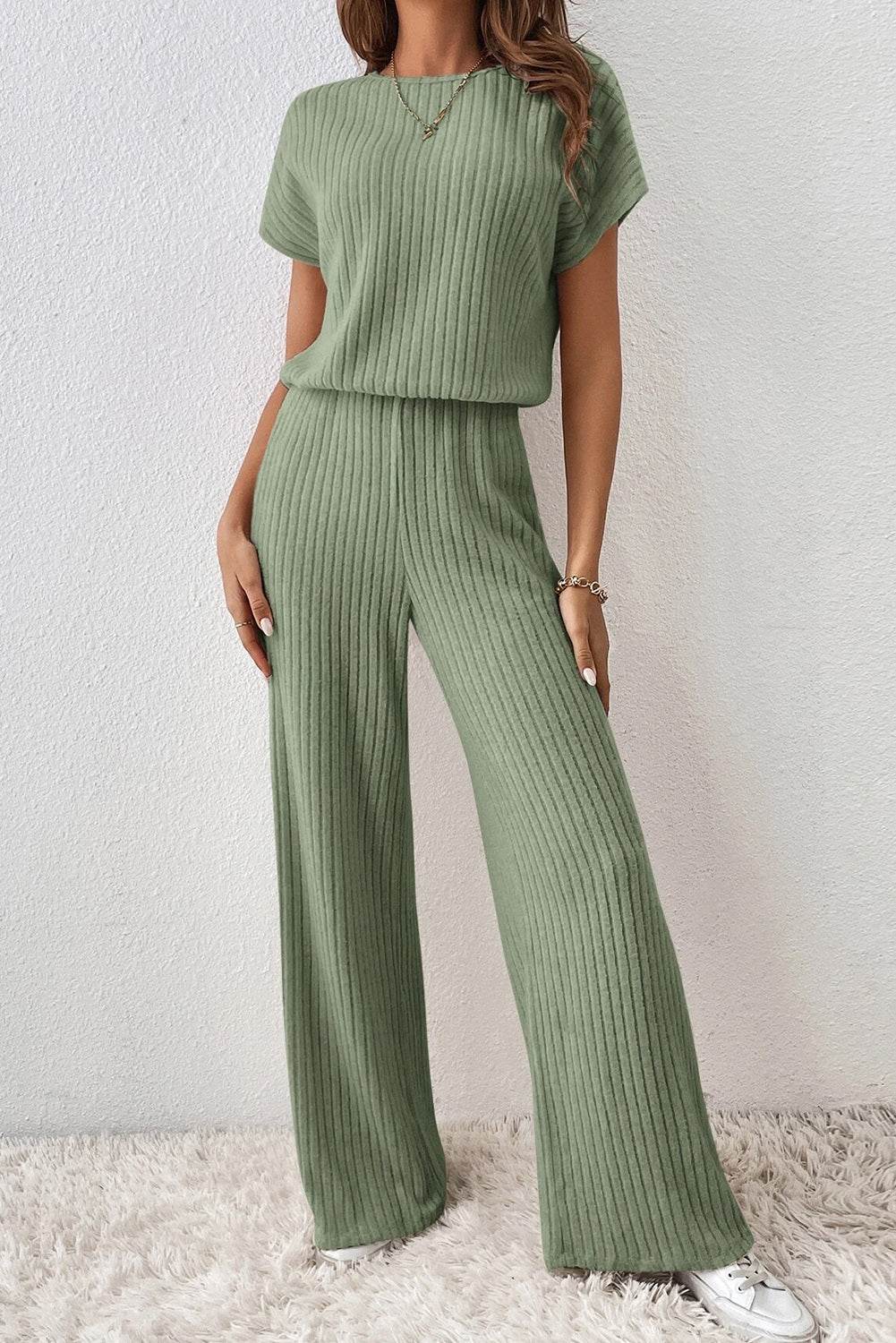 Ribbed Knit Jumpsuit