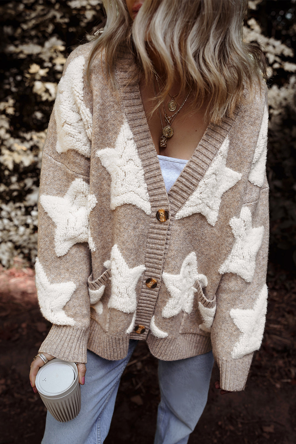 Sherpa Star Textured Cardigan