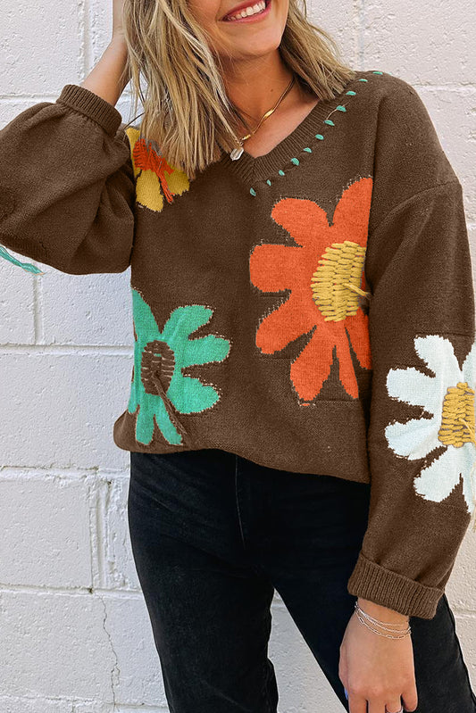 Flower Pattern Sweater