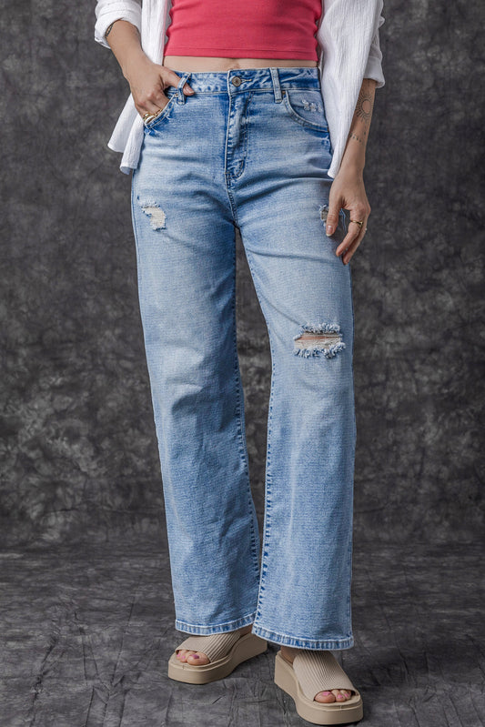 High Rise Distressed Jeans