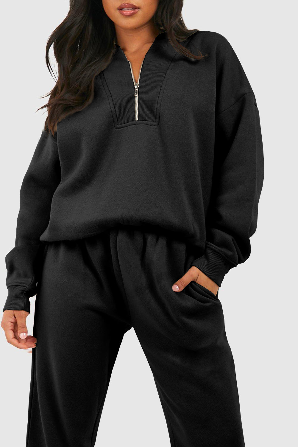 Ribbed Edge Loose Tracksuit