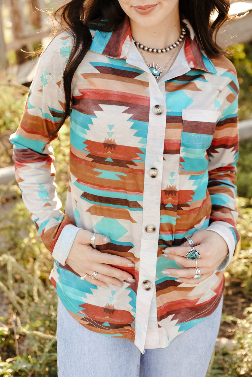 Aztec Button-Up Shirt