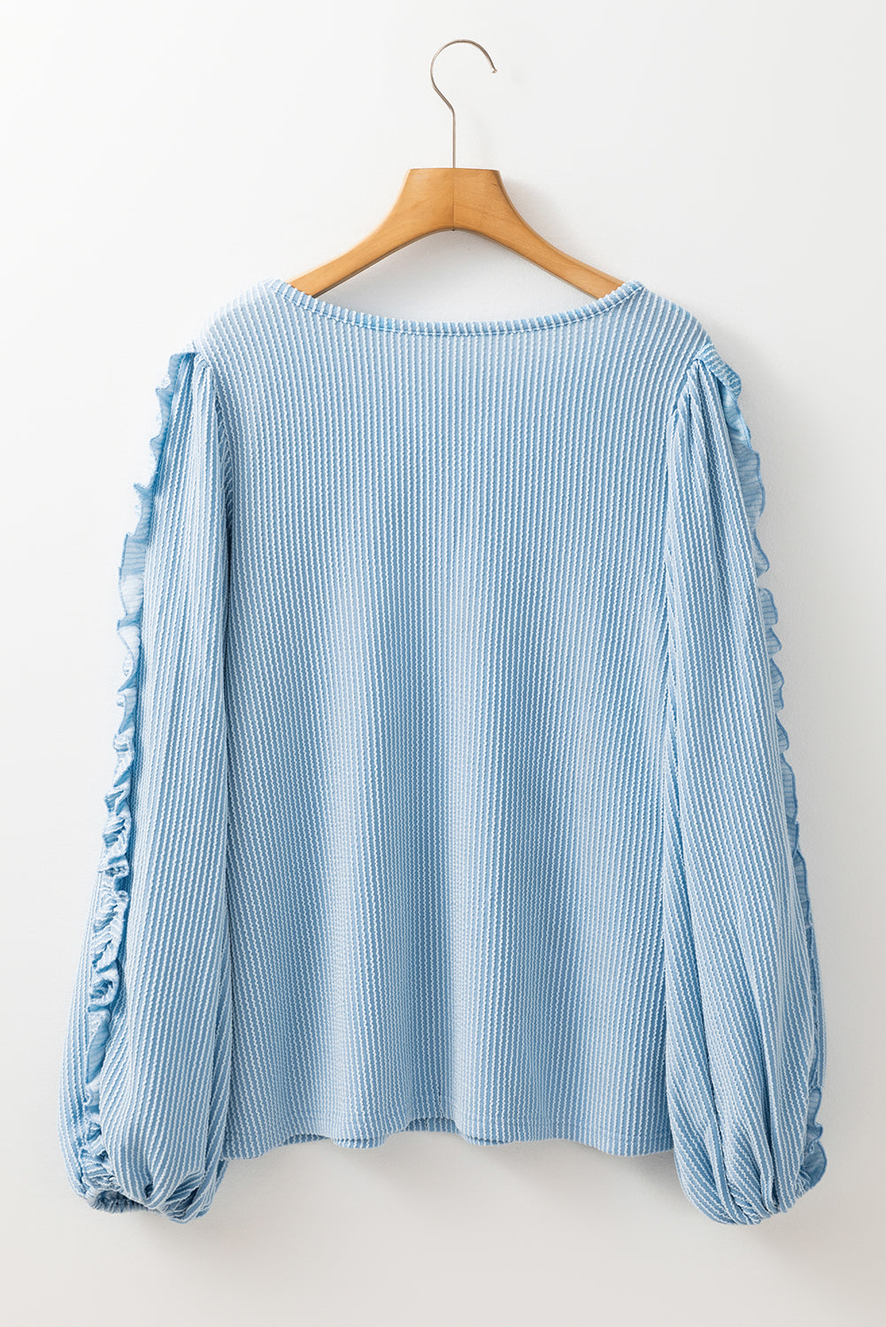 Corded Frilly Puff Sleeve Blouse