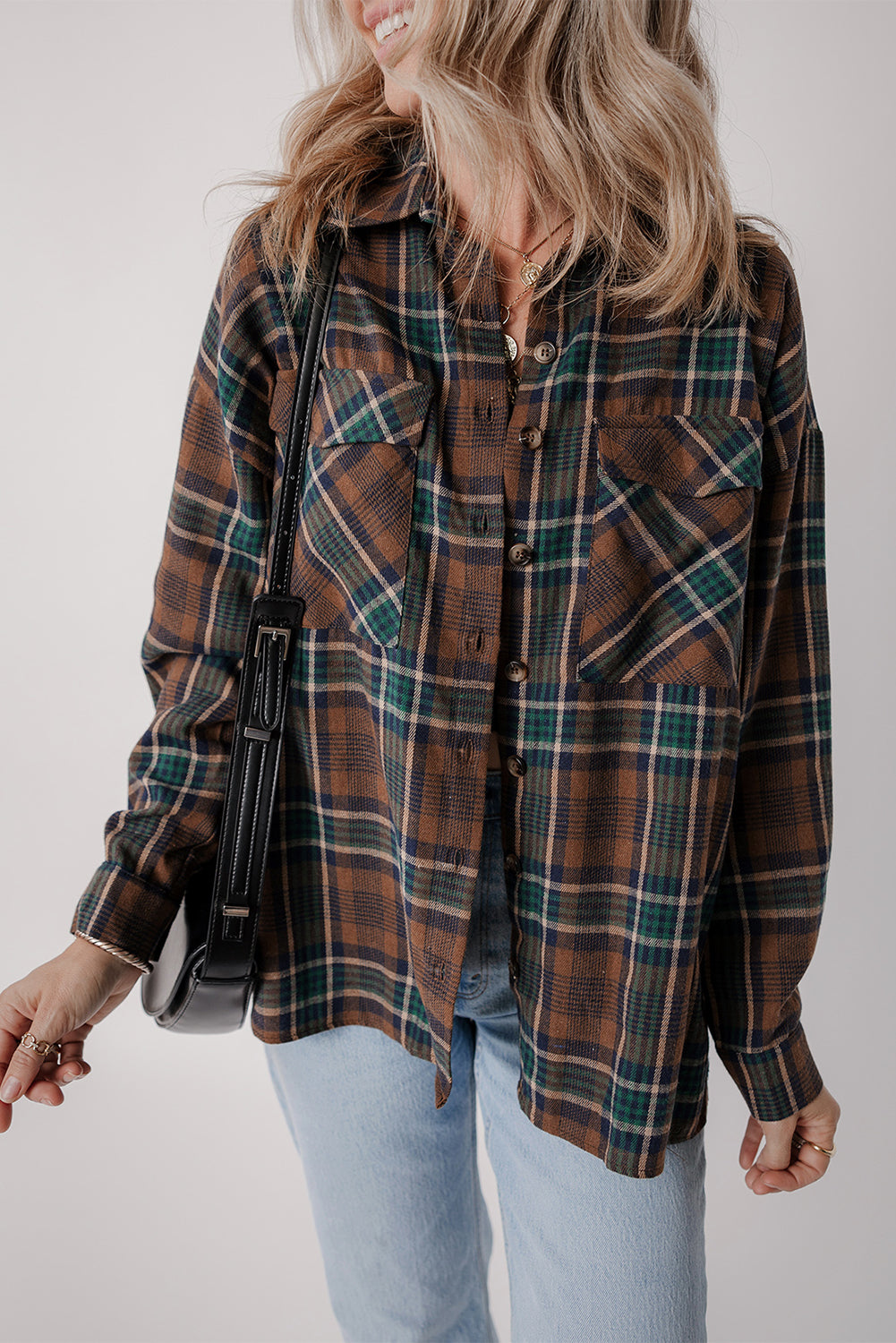 Plaid Button-up Shirt