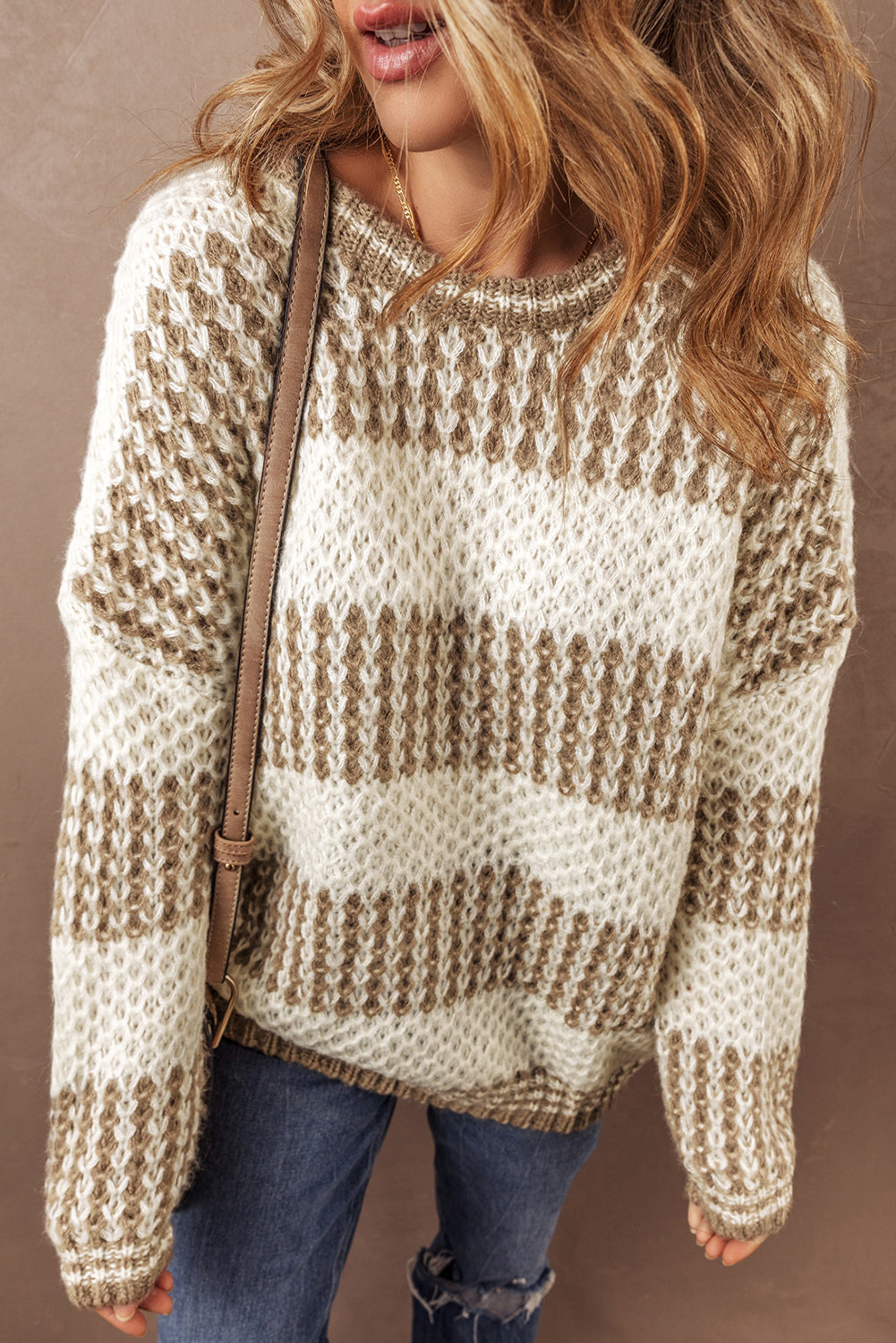 Pretty Brown Stripe Sweater