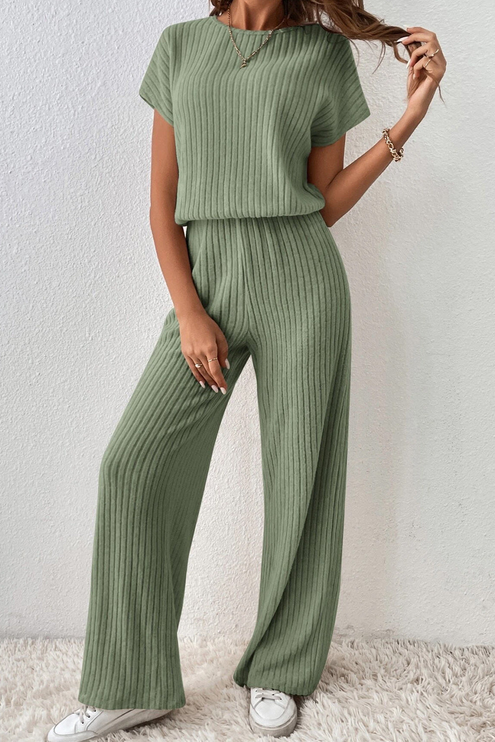 Ribbed Knit Jumpsuit