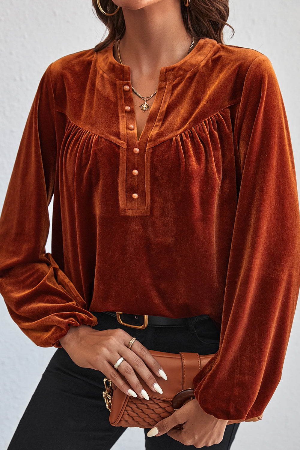 Beaded Velvet Top