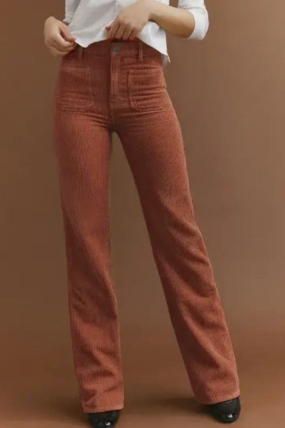 High Waist Corduroy Pants