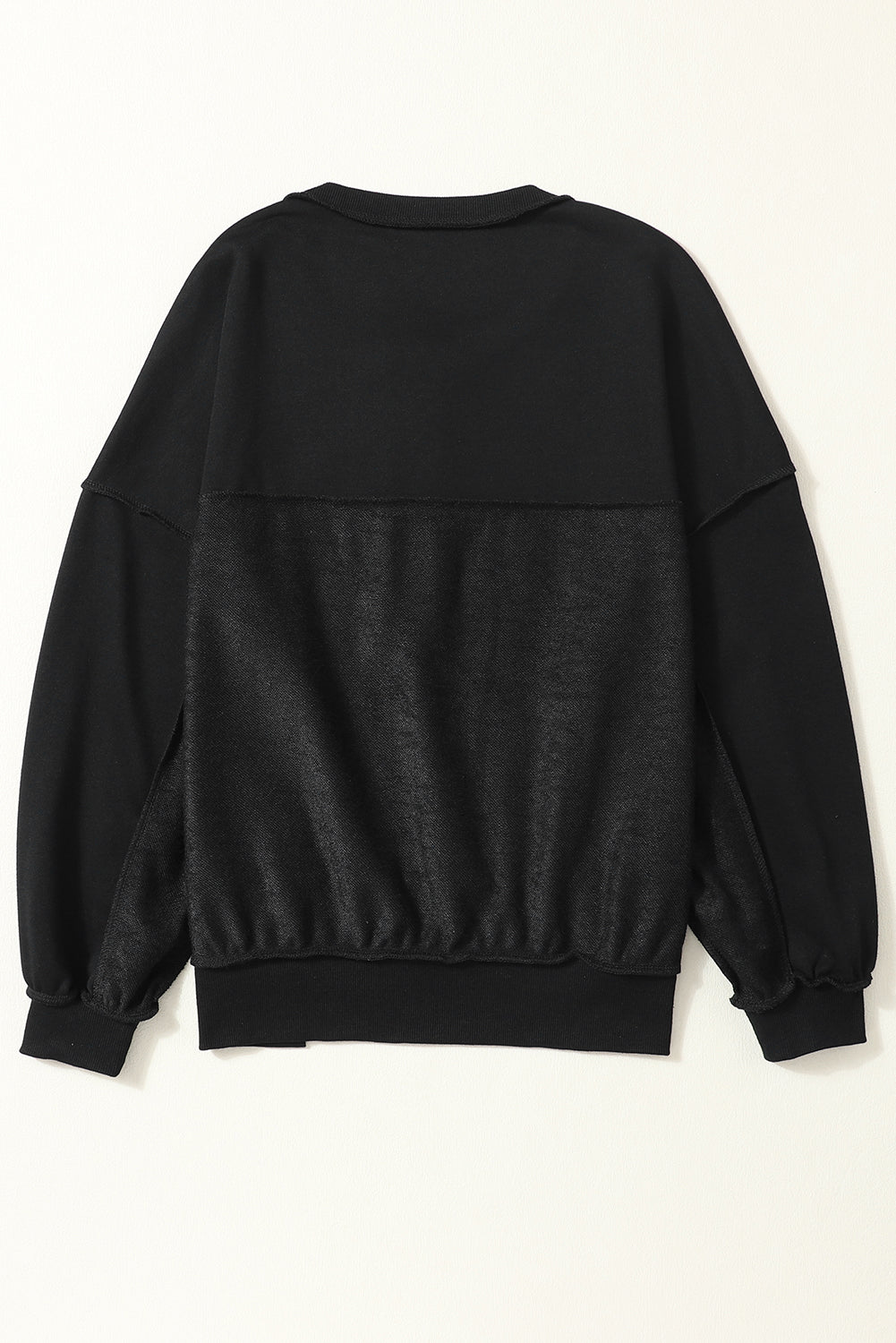 Drop Shoulder Henley Sweatshirt