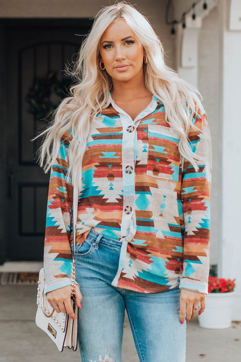 Aztec Button-Up Shirt