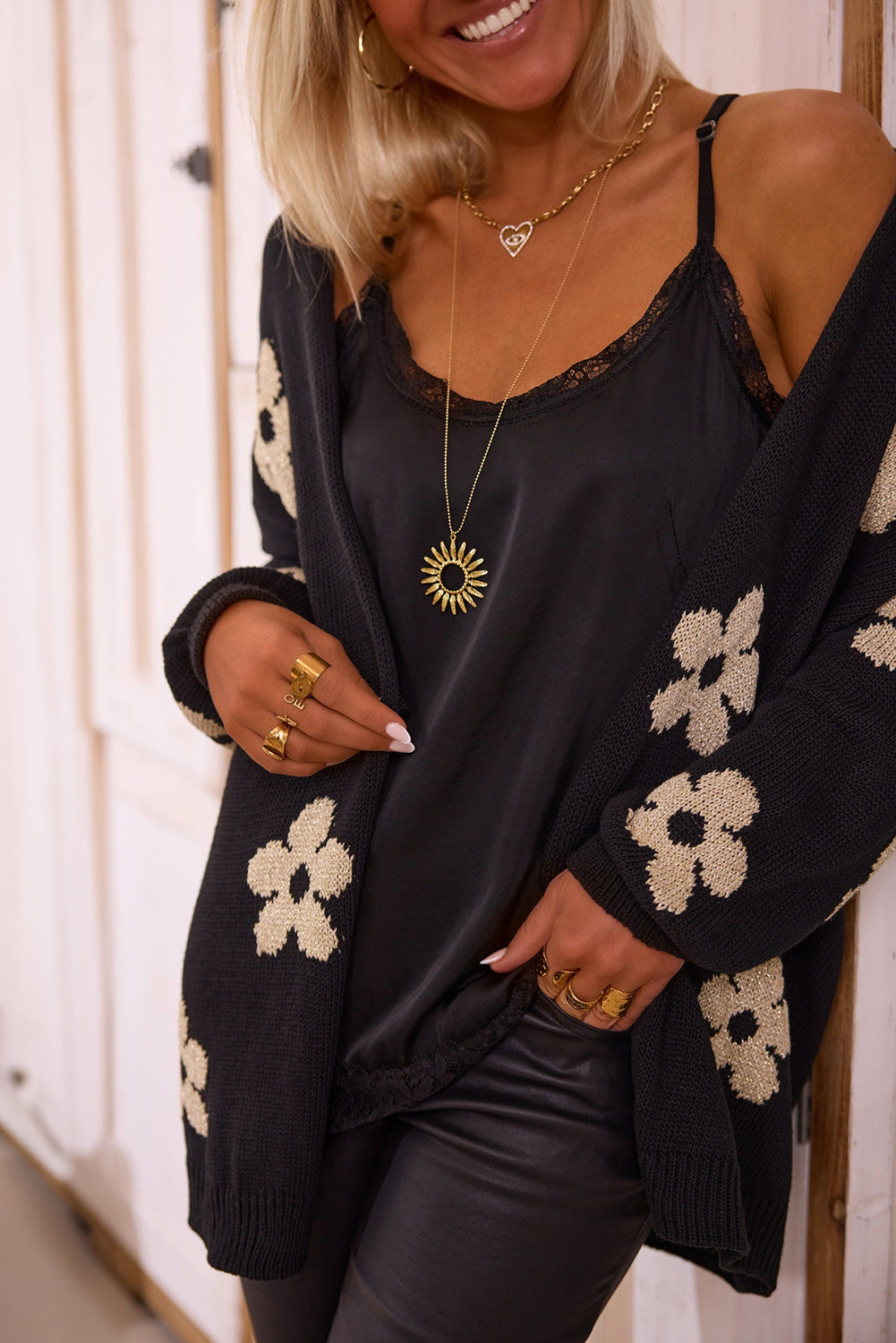 Floral Knitted Cardigan