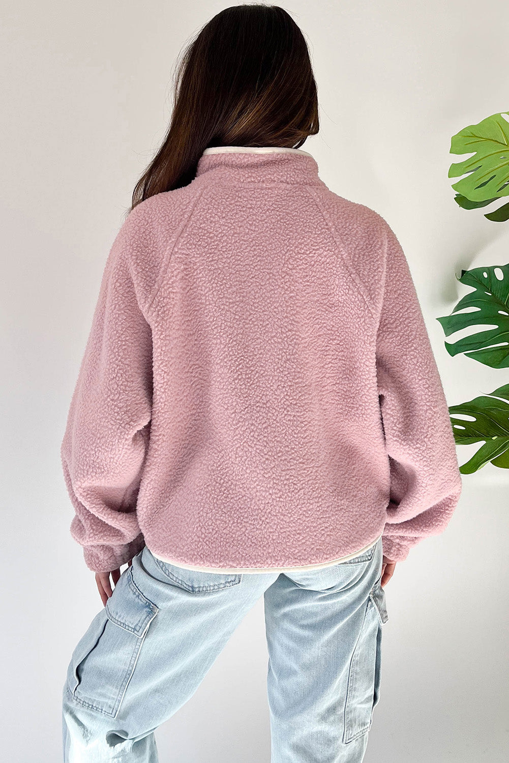 Half Button Plush Sweatshirt