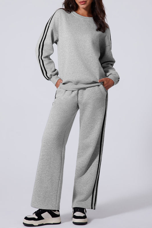 Striped Sweatshirt Active Set