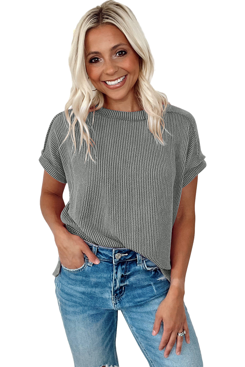 Textured Knit Tee