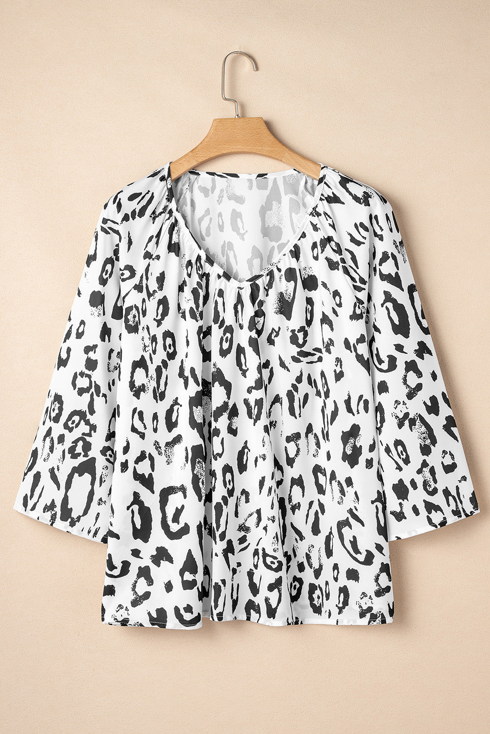 Leopard Ruched Blouse