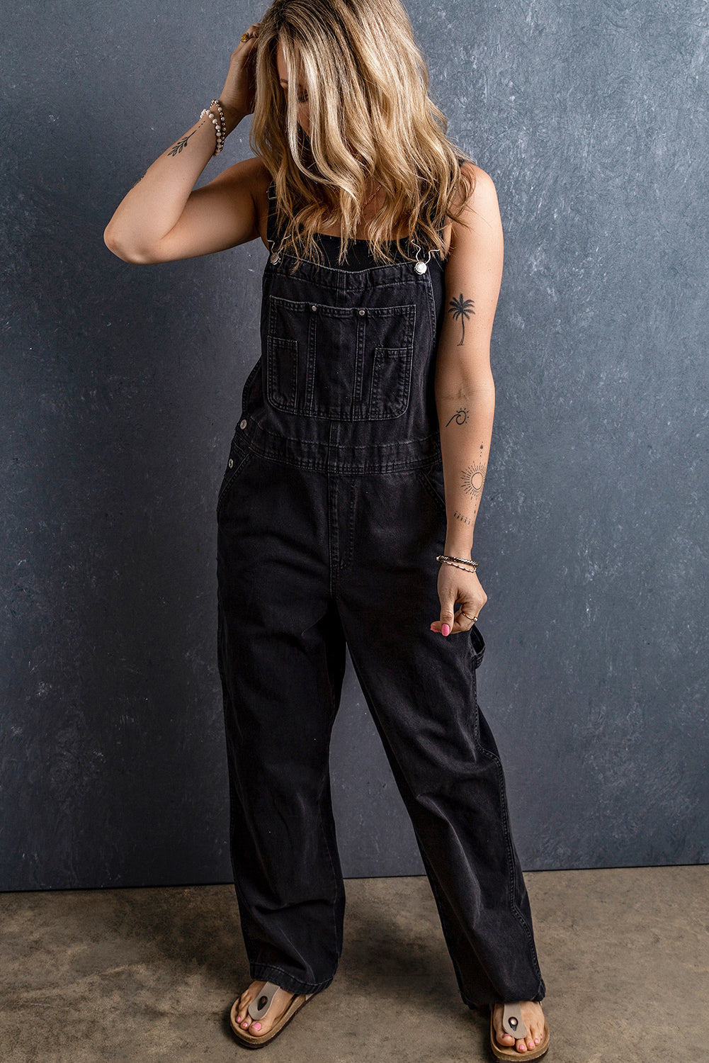 Buckle Denim Overalls