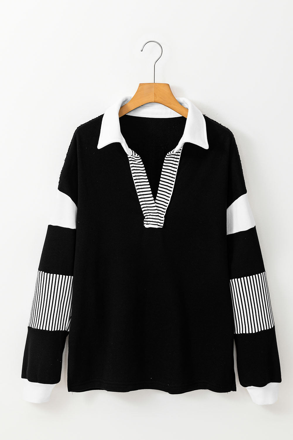 Striped Colorblock Sweatshirt