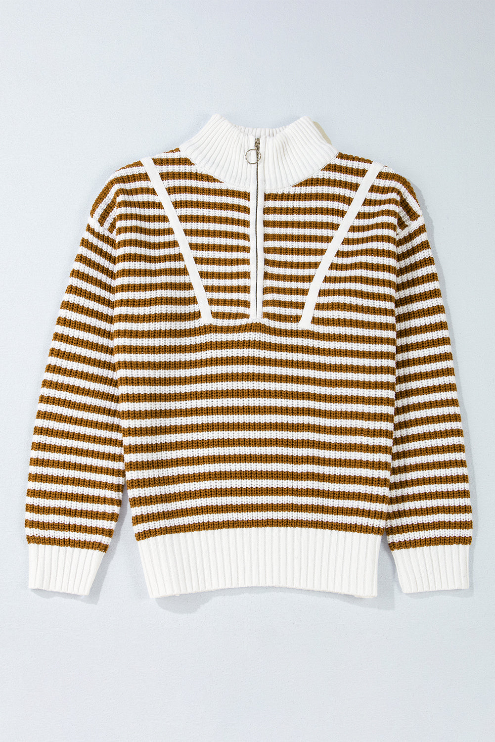 Stripe Half-Zip Sweater