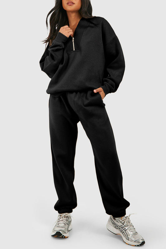 Ribbed Edge Loose Tracksuit