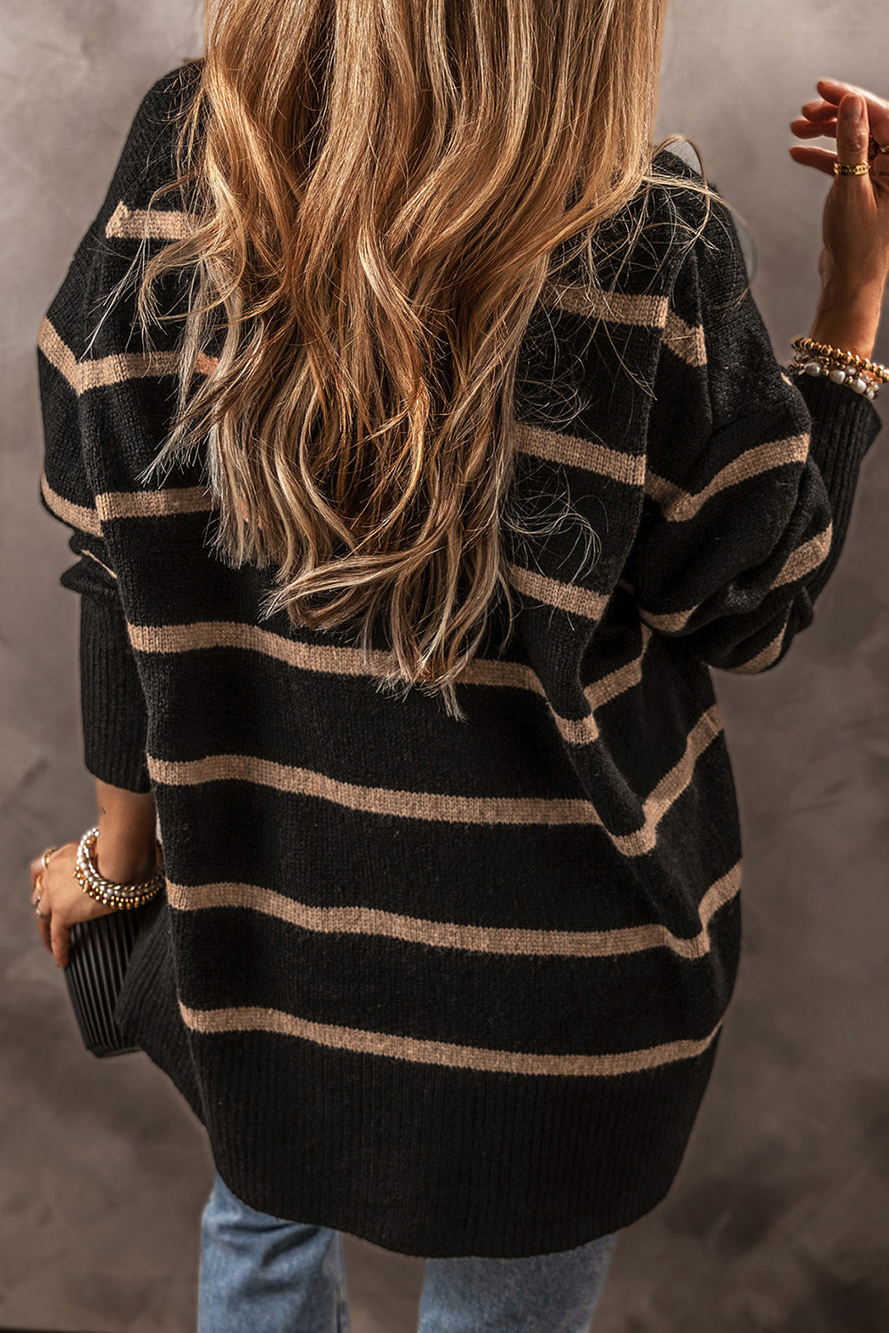 Striped Button Cardigan